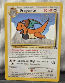 Dragonite Pokemon The Movie #5 Black Star Promo Mint Condition 1999 WOTC - Image 1