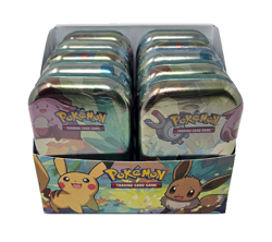 POKEMON TCG: KANTO FRIENDS MINI TIN DISPLAY (X10 TINS, ENGLISH) (OPEN) - Image 1