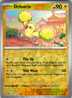 Oricorio Reverse Holo 067/182 SV04: Paradox Rift Common - NM - Image 1