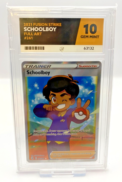 Pokemon Ace Grading 10 - Schoolboy 261/264 SW&SH Fusion Strike *Gem Mint* - Image 1