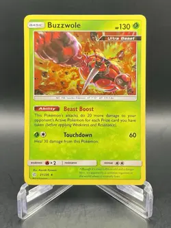Buzzwole 21/236 Sun & Moon: Cosmic Eclipse (2019) Holo Rare Pokemon TCG NM/M - Image 1