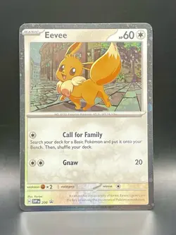 Eevee 200 *DOUBLE SWIRL* Destined Rivals Cosmos Holo Black Star Promo Pokemon NM - Image 1