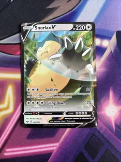 Snorlax V 141/202 Sword and Shield Ultra Rare Pokemon TCG NM - Image 1