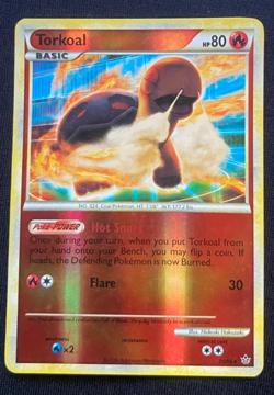 Pokemon Torkoal 25/95 Reverse Holo Unleashed LP - Image 1
