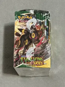 Pokemon Sword & Shield Evolving Skies Booster Box 36 Packs SEALED Acrylic Case - Image 5