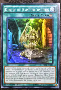 Ruins of the Divine Dragon Lords SR02-EN024 * SUPER RARE 1st EDITION * Yu-Gi-Oh! - Image 1