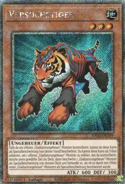 yugioh Versuchstiger RA03-DE189 PLATINUM SECRET RARE DEUTSCH - Image 1