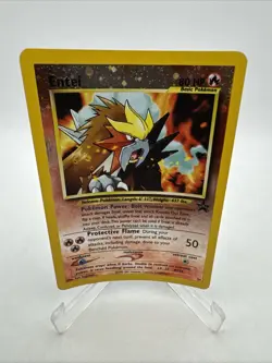 Entei #34 Black Star Promo Reverse Holo Rare Vintage Pokemon Card LP - Image 1