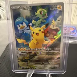 Pikachu SVP 027 Illustration Rare Paldea Evolved Promo Pokemon Card NM - Image 1
