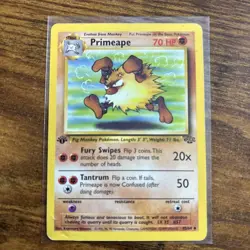 Pokemon TCG Primeape Jungle Card 43/64 1st Edition Uncommon - Image 1