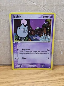 Spoink 62/100 EX Crystal Guardians Reverse Holo Stamped Pokemon Card TCG - Image 1