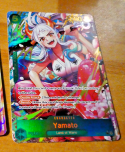 ONE PIECE ENGLISH CARD HOLO GAME CARTE Yamato OP01-121 ALT EN MINT - Image 1