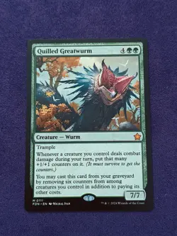 1x MTG Quilled Greatwurm - Foundations (FDN) #111 - Magic the Gathering - Image 1