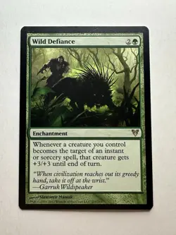 Wild Defiance NM Avacyn Restored Magic The Gathering Mtg Near Mint Enchantment - Image 1