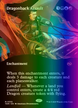 MTG Magic the Gathering Dragonback Assault (355/485) Tarkir Dragonstorm NM FOIL - Image 1