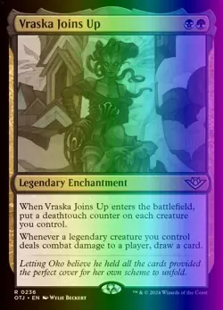 MTG Vraska Joins Up (236p/160) Outlaws of Thunder Junction Promos NM FOIL - Image 1