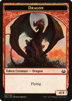 MTG Magic the Gathering Token - Dragon (7/270) Modern Masters 2017 LP - Image 1