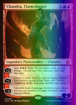 MTG Magic the Gathering Chandra, Flameshaper (81/789) Foundations NM FOIL - Image 1