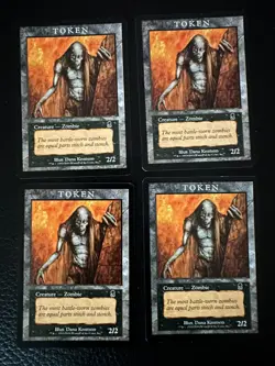 4 x Zombie Tokens Player Rewards MTG - Image 1