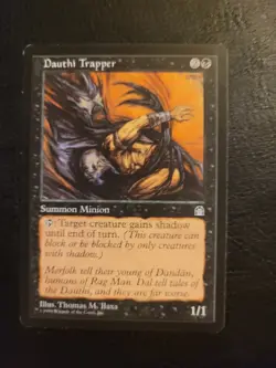 Magic The Gathering Stronghold Dauthi Trapper MTG 1996 Minion Black English LP - Image 1