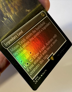 MTG Minas Tirith *BORDERLESS FOIL* The Lord of the Rings 0341 Pack Fresh - Image 2