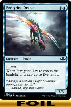 1x - Peregrine Drake - FOIL - Dominaria Remastered - C NM MTG - Image 1
