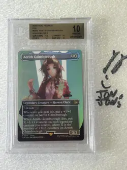 BGS 10 Aerith Gainsborough Borderless Foil FIN Fantasy Graded Commander PRISTINE - Image 1