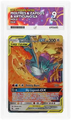 Pokemon Moltres,Zapdos & Articuno GX 44 Hidden Fates 2019 HOLO ACE 9 MINT - Image 1