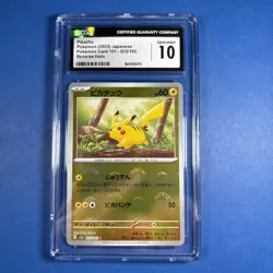 Pokemon 2023 Japanese 151 025/165 Pikachu Reverse Holo CGC Gem Mint 10 - Image 1