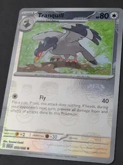 Tranquill 072/086 NM Master Ball Common - Black Bolt Pokemon TCG - Image 2