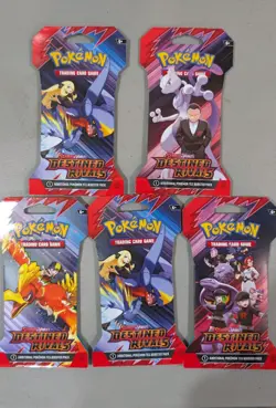 Pokemon TCG Destined Rivals Sleeved Booster Pack Lot Of 5 - SEALED ✅ - Image 1