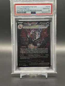 2024 POKEMON PAF EN-PALDEAN FATES SPECIAL ILLUSTRATION RARE CHARIZARD EX PSA 10 - Image 1