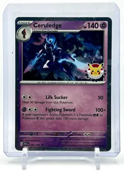 Pokemon TCG Ceruledge 040/091 Pokemon Day Stamped Cosmos Holo Promo NM/M - Image 1