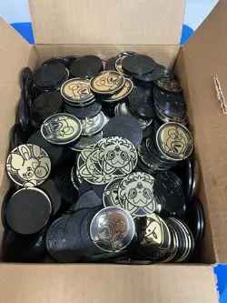 Pokemon TCG Coins Bulk 8 Pounds (lbs) Different Designs - Image 1