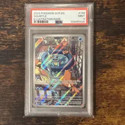 Pokemon TCG Squirtle 148/142 PSA 9 Stellar Crown Illustration Rare MINT - Image 1