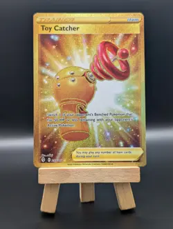 Pokemon TCG: Toy Catcher 233/203 Evolving Skies Gold Secret Rare Trainer - Image 1