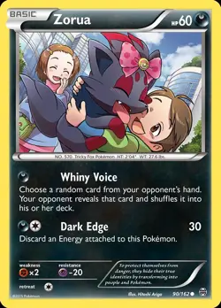 Pokemon Zorua (90/191) BREAKthrough LP REVERSE HOLO - Image 1