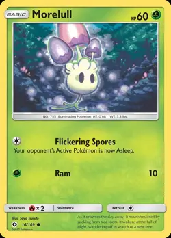 Pokemon Morelull (16/319) Sun & Moon LP REVERSE HOLO - Image 1