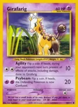 Pokemon Girafarig (58/111) Neo Genesis LP - Image 1