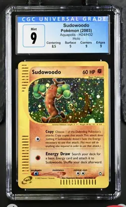 Pokemon Aquapolis Sudowoodo holo H24/H32 CGC Mint 9 - Image 1