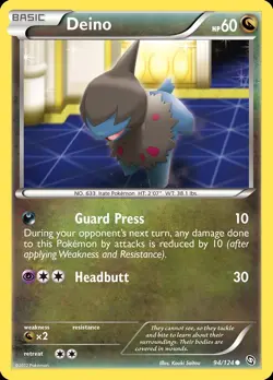 Pokemon Deino (94/142) Dragons Exalted LP REVERSE HOLO - Image 1