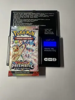 GOD PACKU 🔥22.84g🔥VERY HEAVY Prismatic Evolutions Pokemon Sealed Booster Pack - Image 1