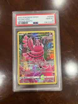 Pokemon TCG Oricorio GG04/GG70 Crown Zenith Galarian Gallery PSA 10 - Image 1