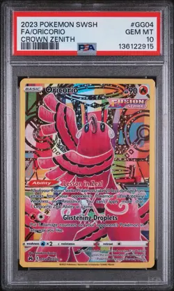 Pokemon TCG Oricorio GG04/GG70 Crown Zenith Galarian Gallery PSA 10 - Image 3
