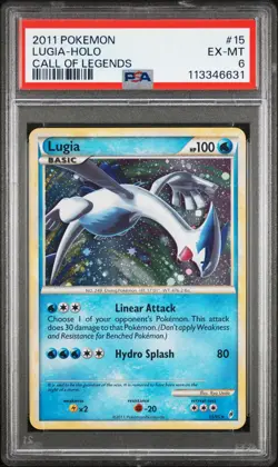 2011 POKEMON CALL OF LEGENDS LUGIA #15 HOLO PSA 6 EX #113346631 - Image 1
