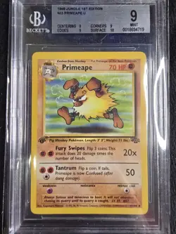 Pokemon Primeape 43/64 Jungle 1st Edition BGS 9 - Image 1