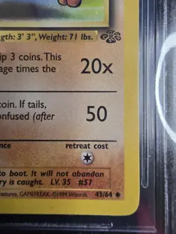 Pokemon Primeape 43/64 Jungle 1st Edition BGS 9 - Image 4