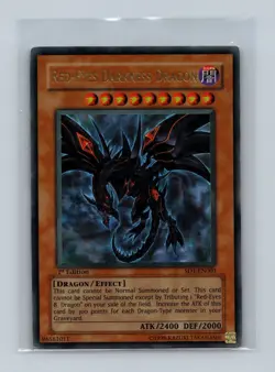 1st Edition Red-Eyes Darkness Dragon - SD1-EN001 - YuGiOh! Dragon's Roar - NM/LP - Image 1