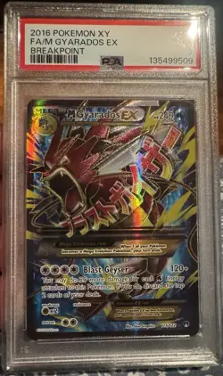 Pokemon TCG PSA 7 M Gyarados EX Full Art Holo Card 115/122 Breakpoint - Image 1