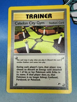 Celadon City Gym 107/132 1st Edition Gym Heroes WOTC Pokemon Card - Image 1